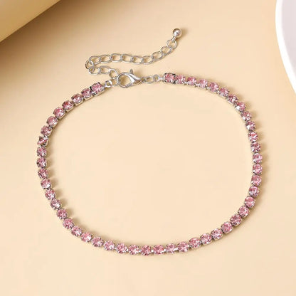 IngeSight.Z 4 Colors Charm Luxury Shiny Rhinestone Anklet Bracelet Adjustable Crystal Anklets On Foot Barefoot Sandals Jewelry